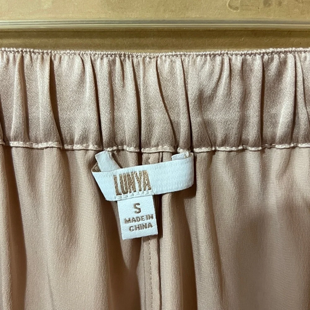 Lunya NWT Washable Silk Tulip Back Set Delicate Pink Pajamas Top & Shorts Size S